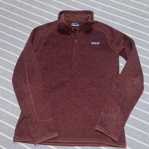 Patagonia Small Maroon Womens Better Sweater 1/4 Zip